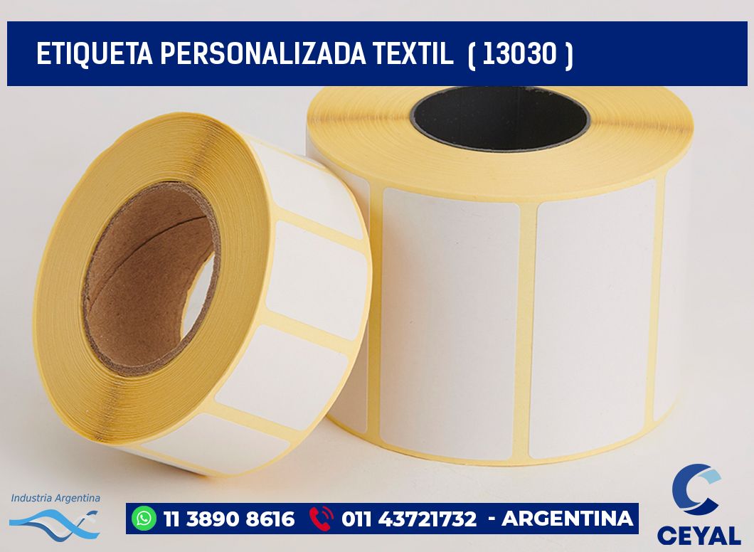 ETIQUETA PERSONALIZADA TEXTIL ( 13030 )