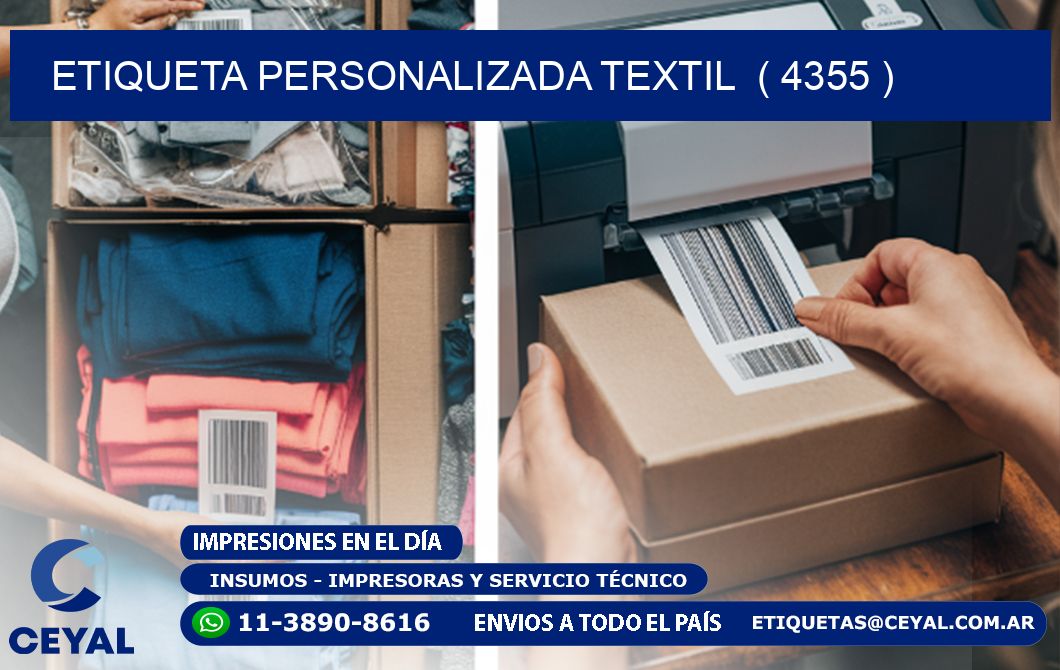 ETIQUETA PERSONALIZADA TEXTIL ( 4355 )