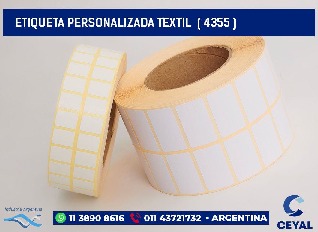 ETIQUETA PERSONALIZADA TEXTIL ( 4355 )