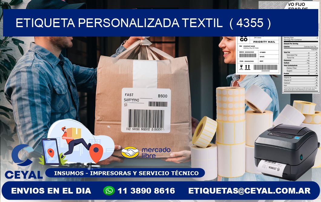 ETIQUETA PERSONALIZADA TEXTIL ( 4355 )