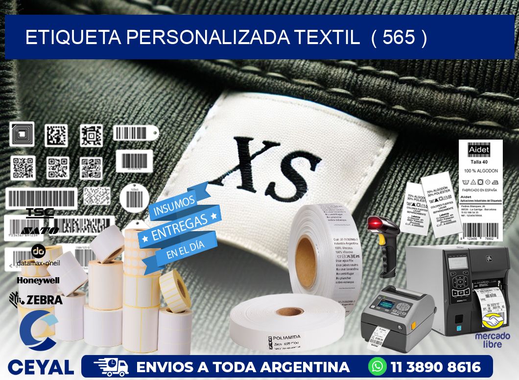 ETIQUETA PERSONALIZADA TEXTIL ( 565 )