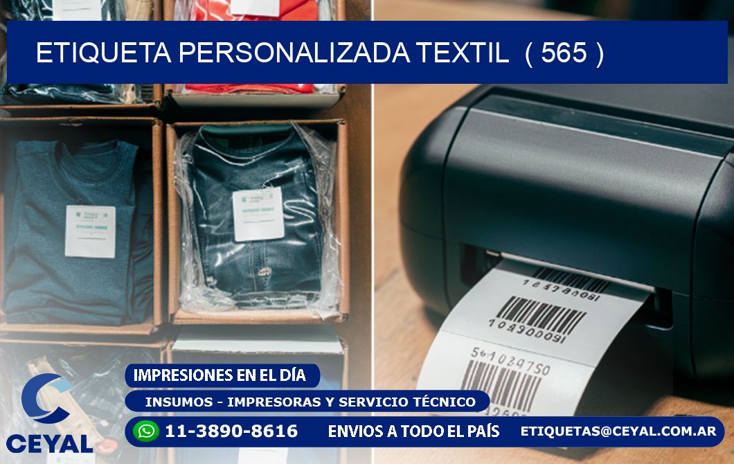 ETIQUETA PERSONALIZADA TEXTIL ( 565 )