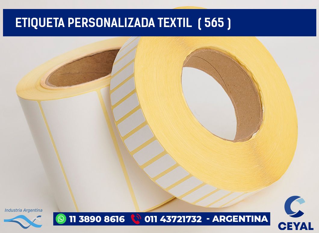 ETIQUETA PERSONALIZADA TEXTIL ( 565 )