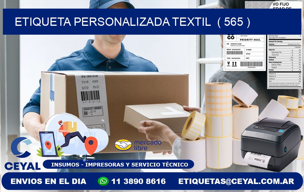 ETIQUETA PERSONALIZADA TEXTIL ( 565 )