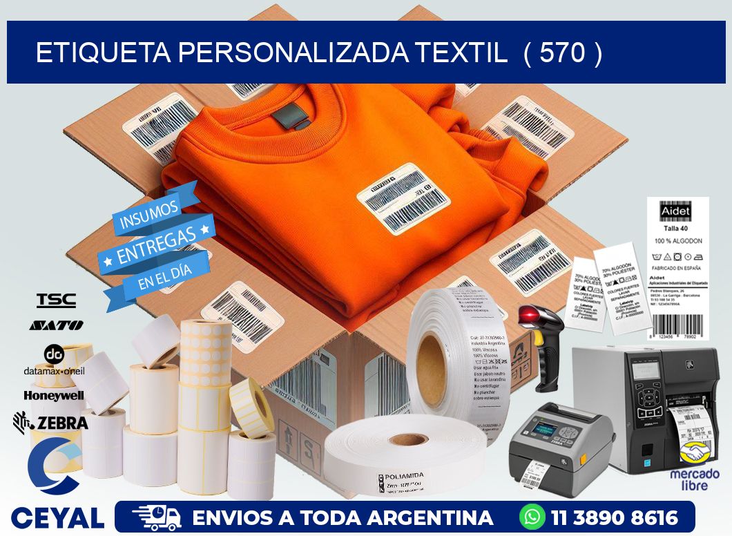 ETIQUETA PERSONALIZADA TEXTIL ( 570 )