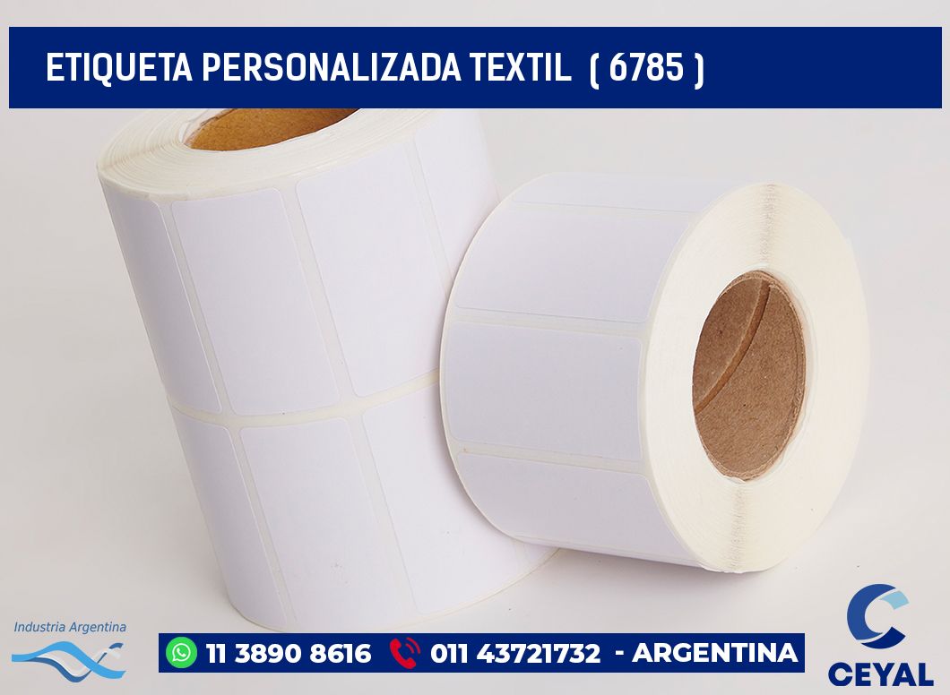 ETIQUETA PERSONALIZADA TEXTIL ( 6785 )