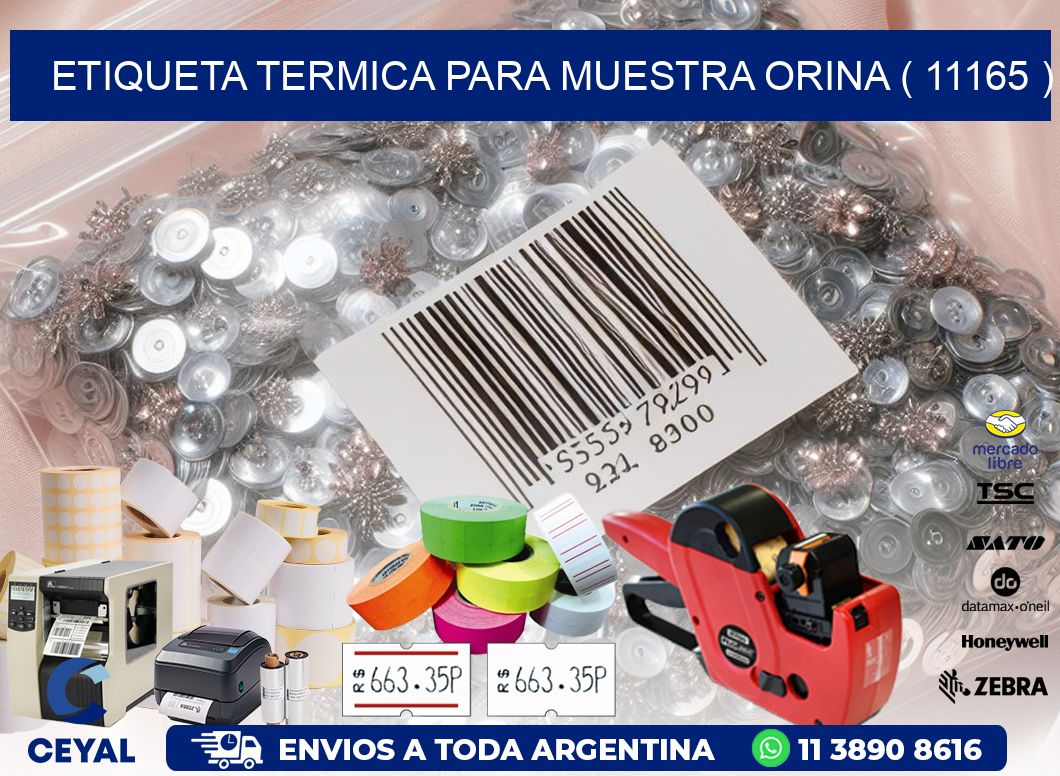 ETIQUETA TERMICA PARA MUESTRA ORINA ( 11165 )