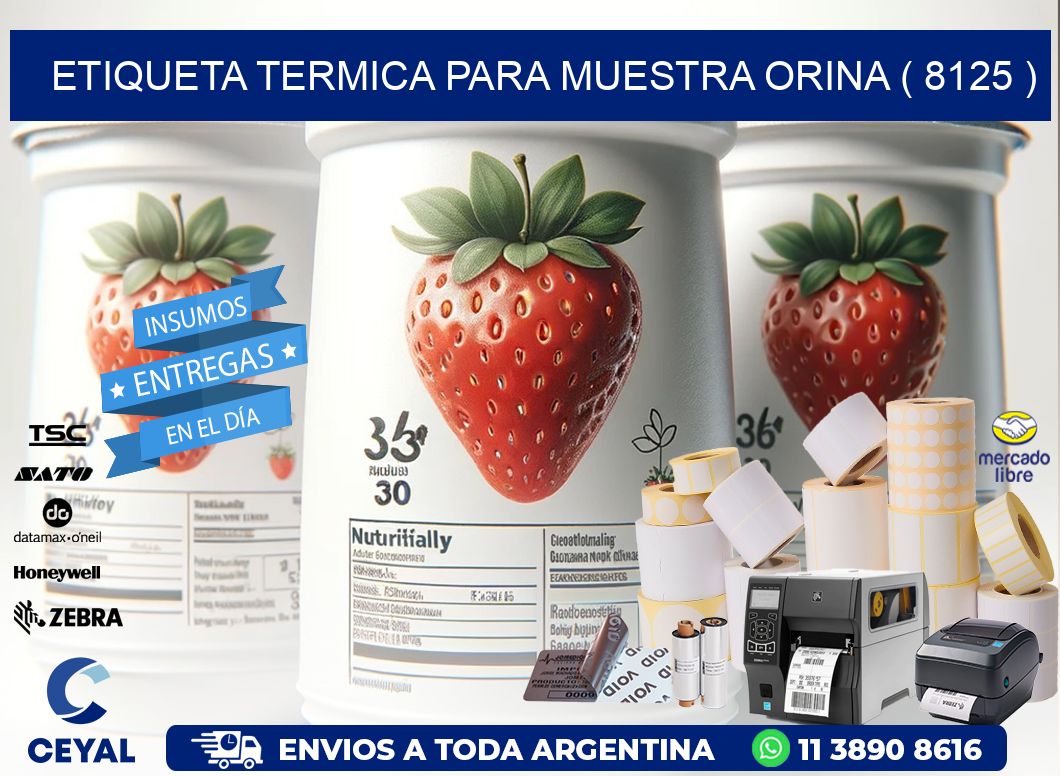ETIQUETA TERMICA PARA MUESTRA ORINA ( 8125 )
