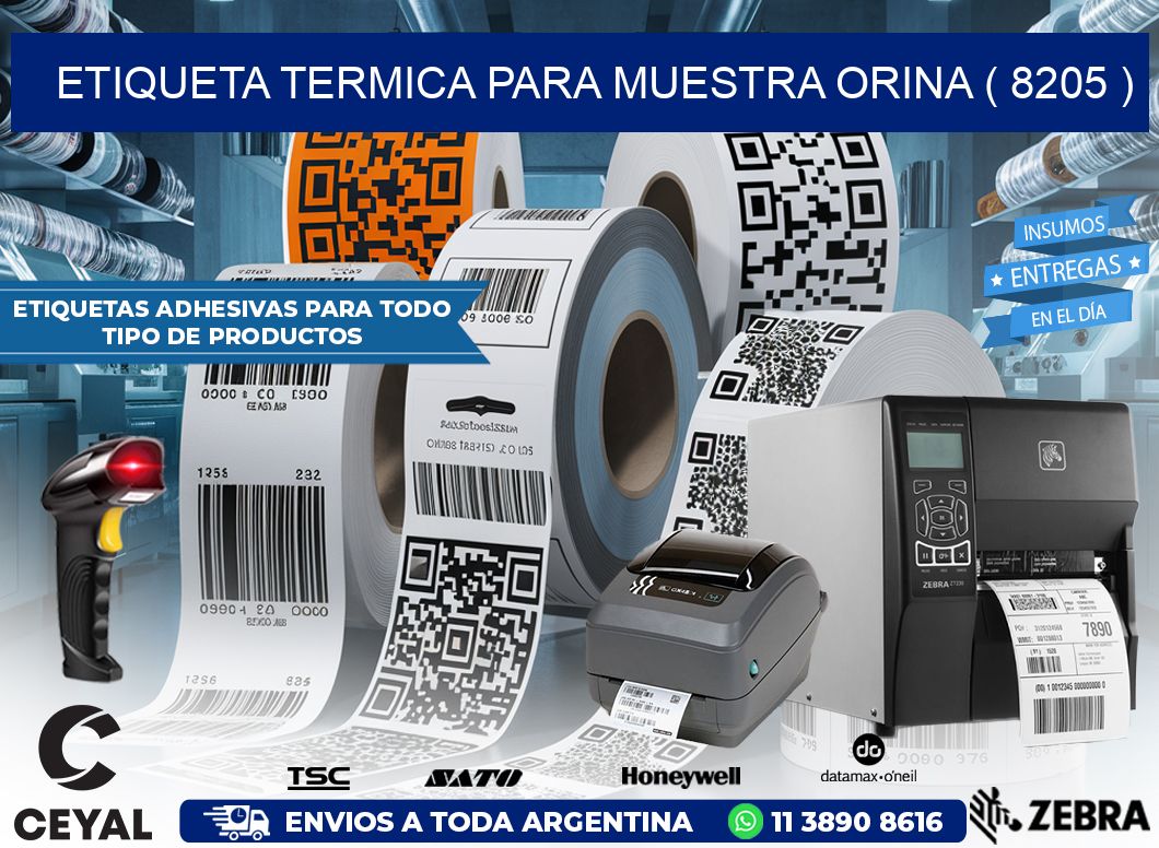 ETIQUETA TERMICA PARA MUESTRA ORINA ( 8205 )