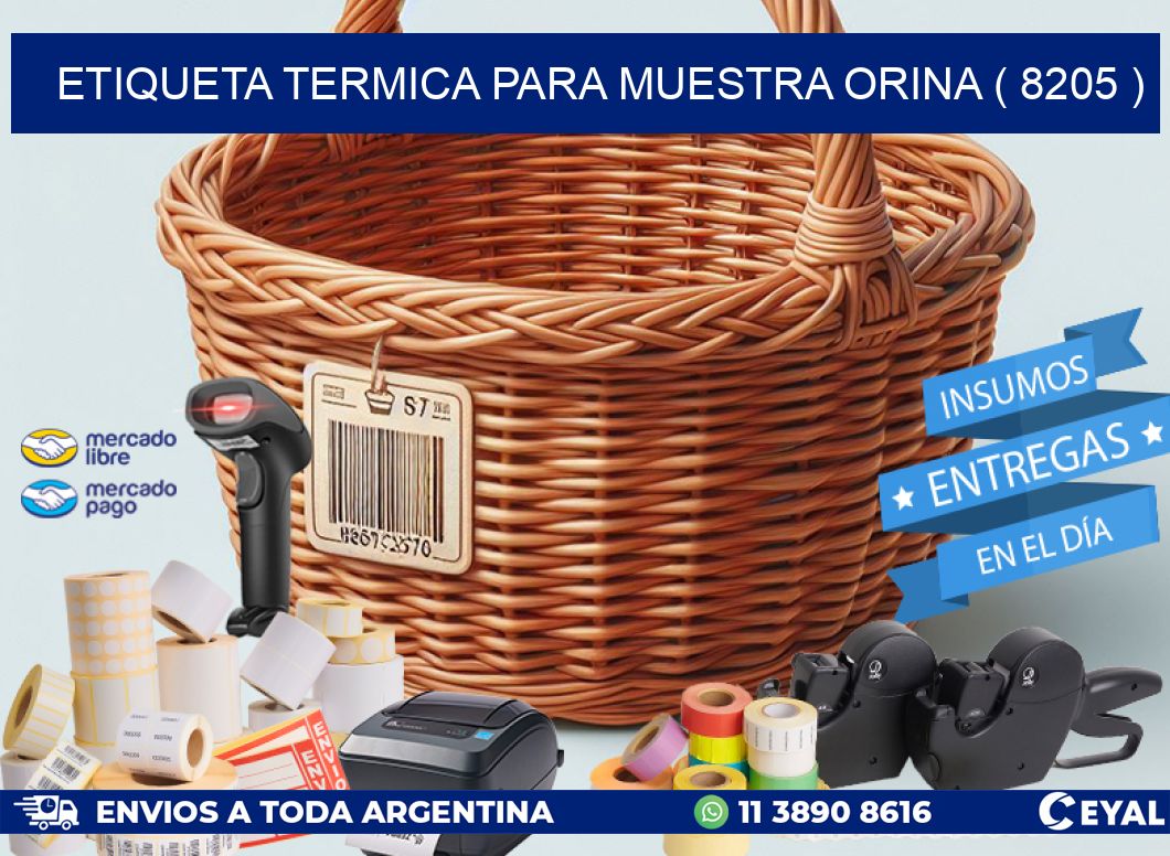 ETIQUETA TERMICA PARA MUESTRA ORINA ( 8205 )