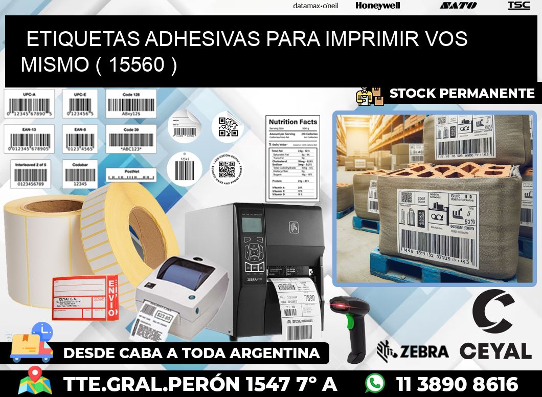 ETIQUETAS ADHESIVAS PARA IMPRIMIR VOS MISMO ( 15560 )