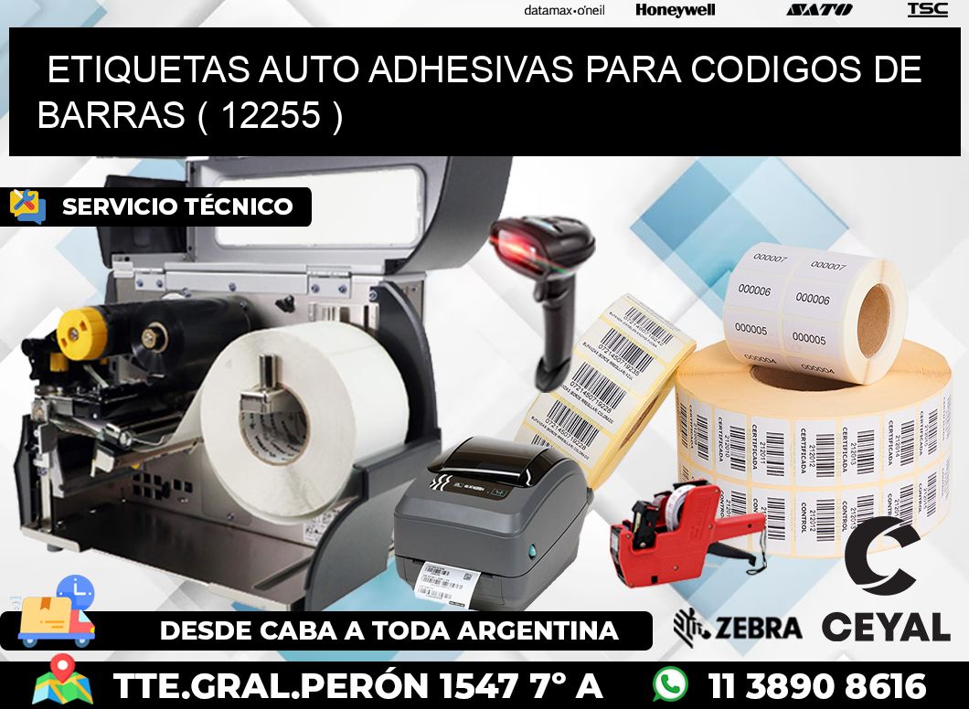 ETIQUETAS AUTO ADHESIVAS PARA CODIGOS DE BARRAS ( 12255 )