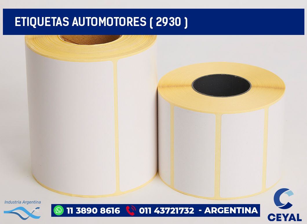 ETIQUETAS AUTOMOTORES ( 2930 )