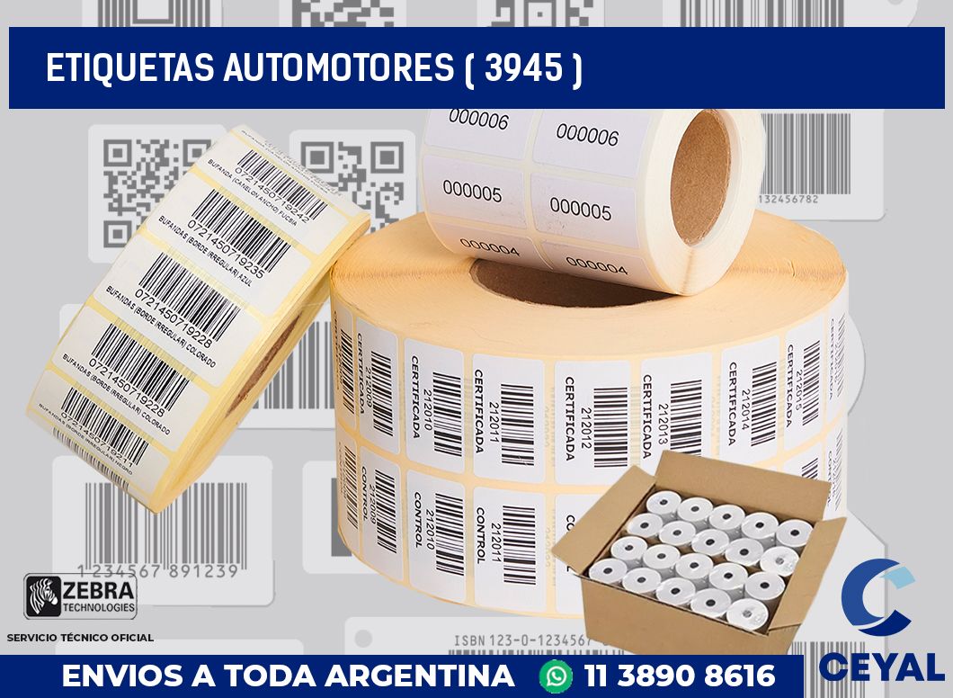 ETIQUETAS AUTOMOTORES ( 3945 )