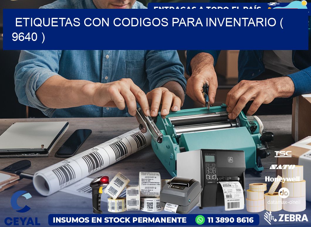 ETIQUETAS CON CODIGOS PARA INVENTARIO ( 9640 )