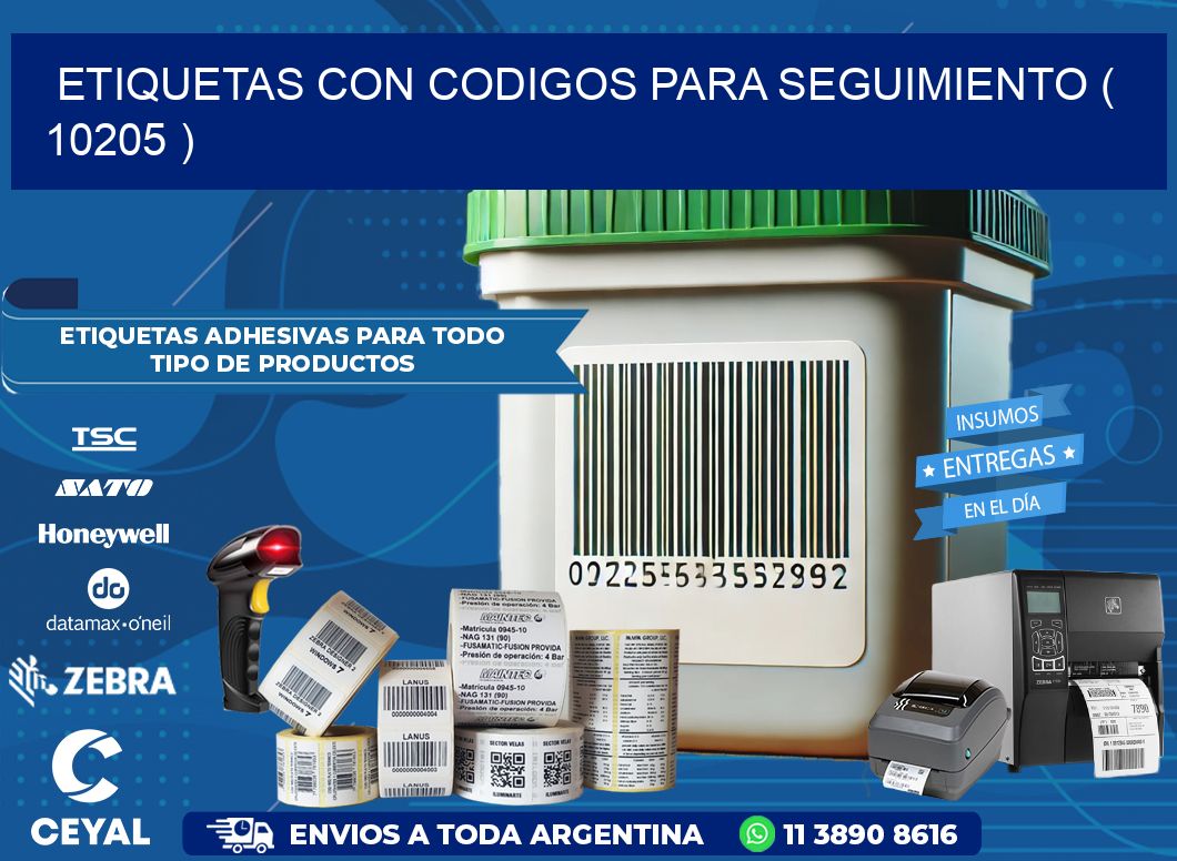 ETIQUETAS CON CODIGOS PARA SEGUIMIENTO ( 10205 )