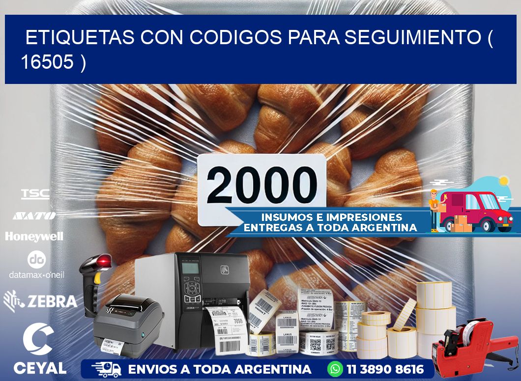 ETIQUETAS CON CODIGOS PARA SEGUIMIENTO ( 16505 )