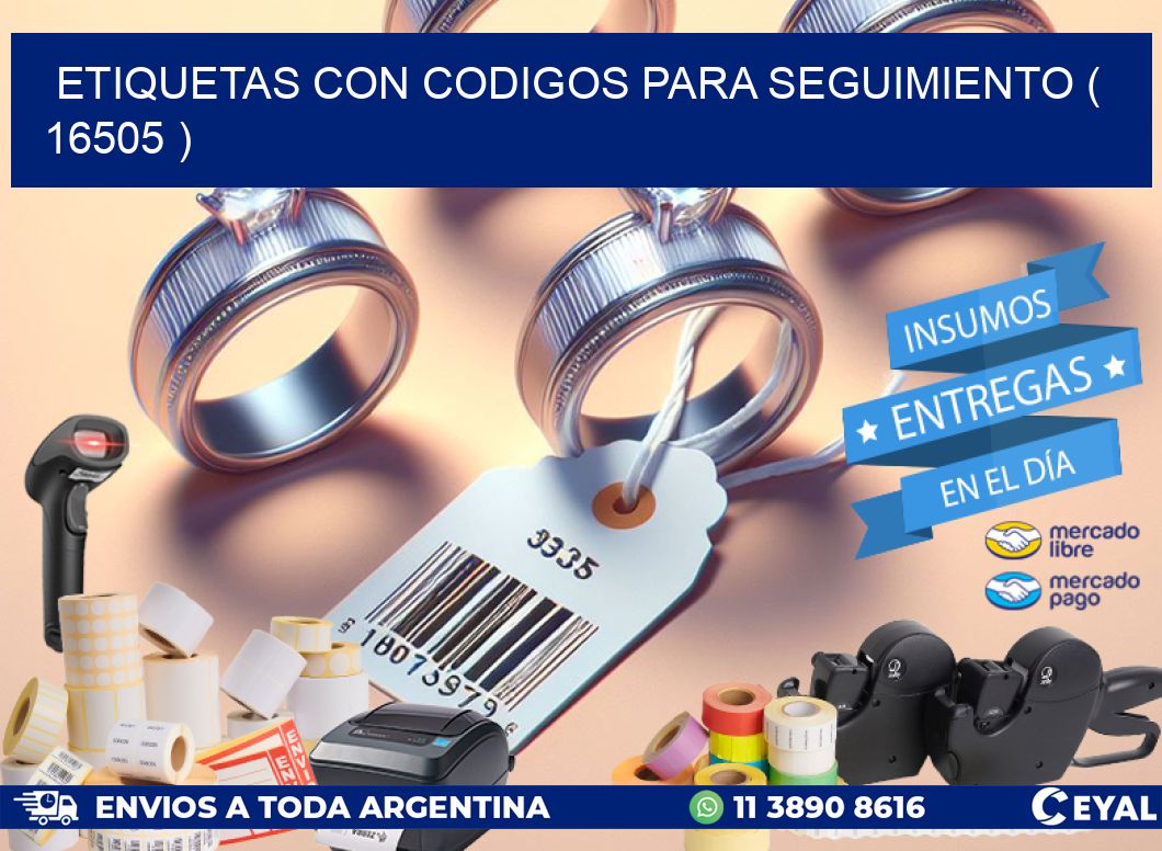 ETIQUETAS CON CODIGOS PARA SEGUIMIENTO ( 16505 )