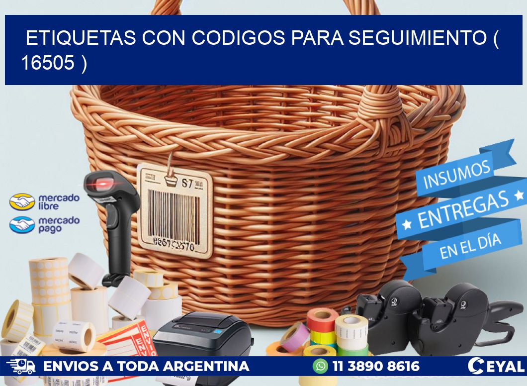 ETIQUETAS CON CODIGOS PARA SEGUIMIENTO ( 16505 )