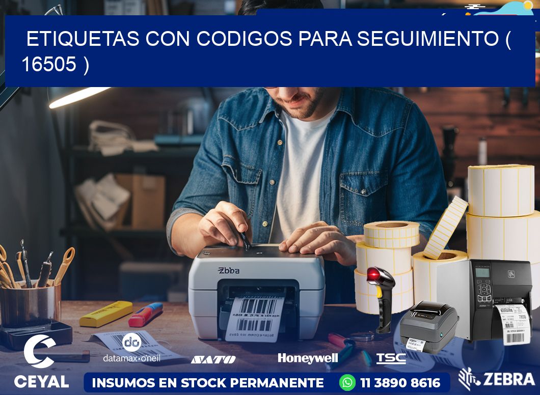 ETIQUETAS CON CODIGOS PARA SEGUIMIENTO ( 16505 )