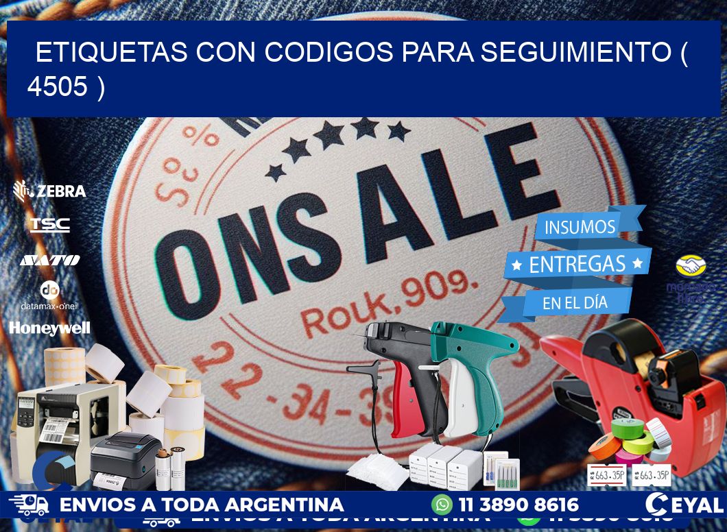 ETIQUETAS CON CODIGOS PARA SEGUIMIENTO ( 4505 )
