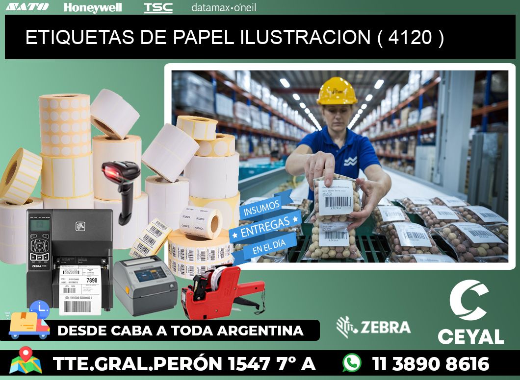 ETIQUETAS DE PAPEL ILUSTRACION ( 4120 )