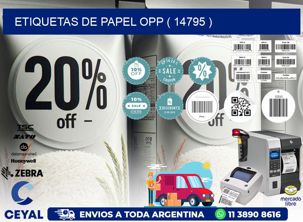 ETIQUETAS DE PAPEL OPP ( 14795 )