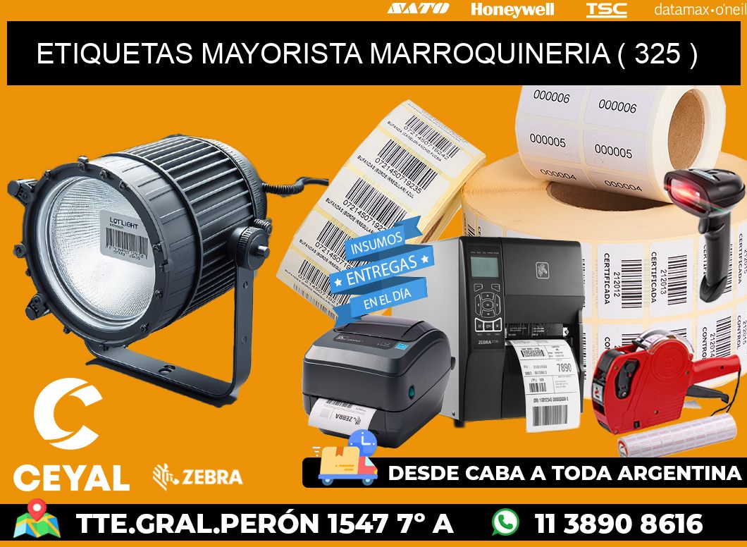 ETIQUETAS MAYORISTA MARROQUINERIA ( 325 )
