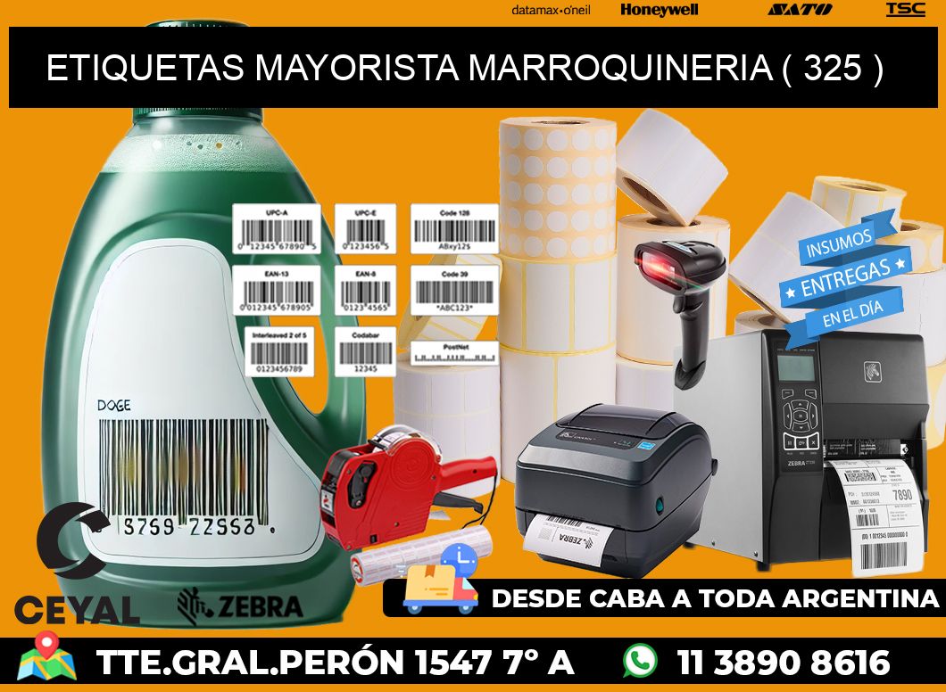 ETIQUETAS MAYORISTA MARROQUINERIA ( 325 )