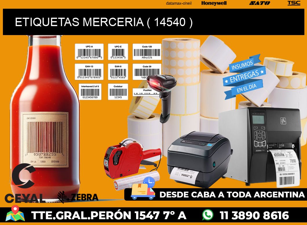 ETIQUETAS MERCERIA ( 14540 )