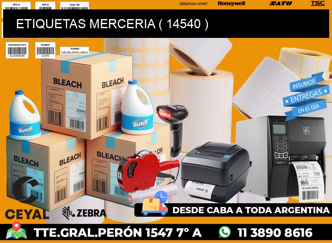 ETIQUETAS MERCERIA ( 14540 )