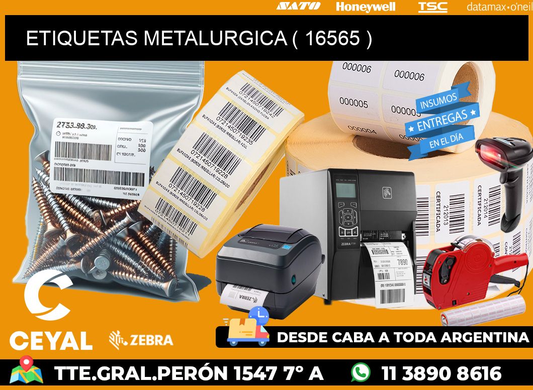 ETIQUETAS METALURGICA ( 16565 )