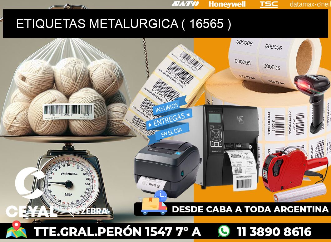 ETIQUETAS METALURGICA ( 16565 )