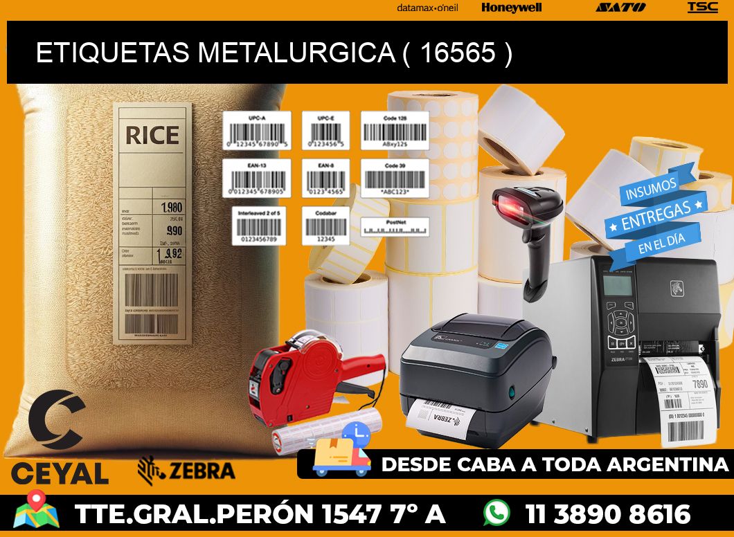 ETIQUETAS METALURGICA ( 16565 )