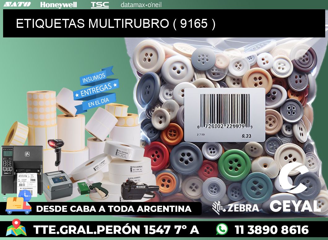 ETIQUETAS MULTIRUBRO ( 9165 )