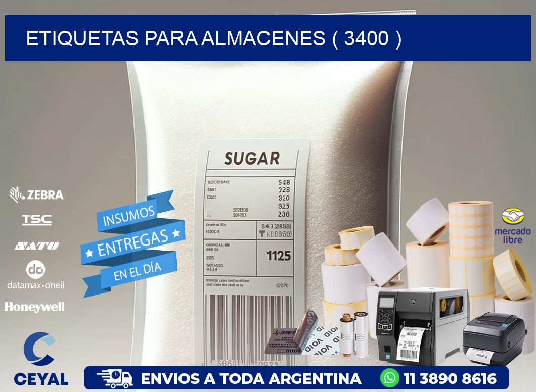 ETIQUETAS PARA ALMACENES ( 3400 )
