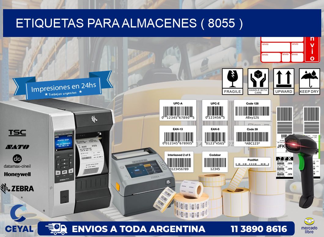 ETIQUETAS PARA ALMACENES ( 8055 )