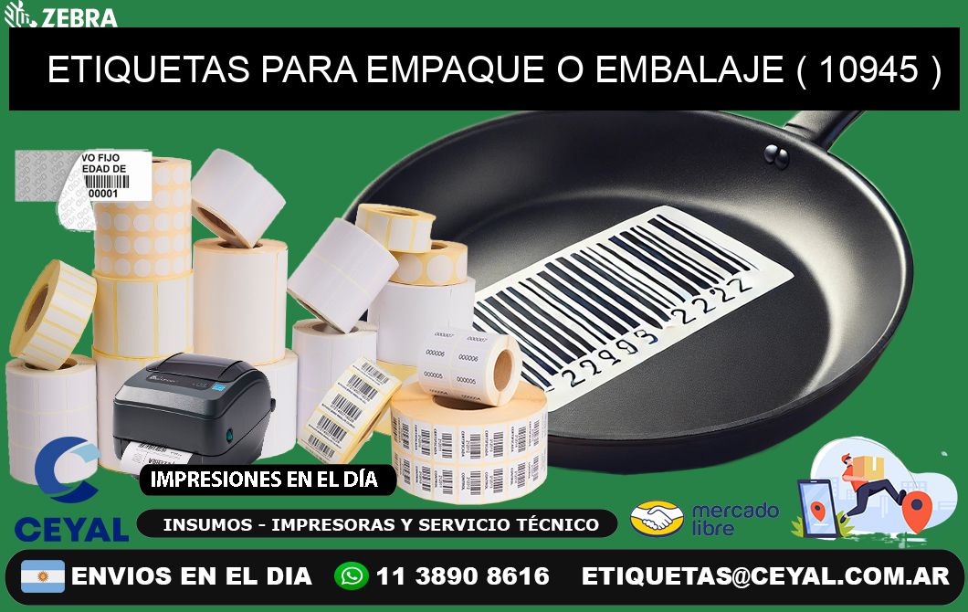 ETIQUETAS PARA EMPAQUE O EMBALAJE ( 10945 )