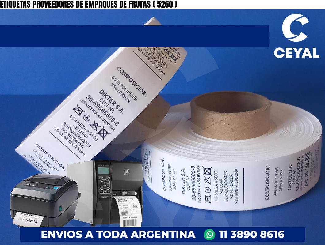 ETIQUETAS PROVEEDORES DE EMPAQUES DE FRUTAS ( 5260 )