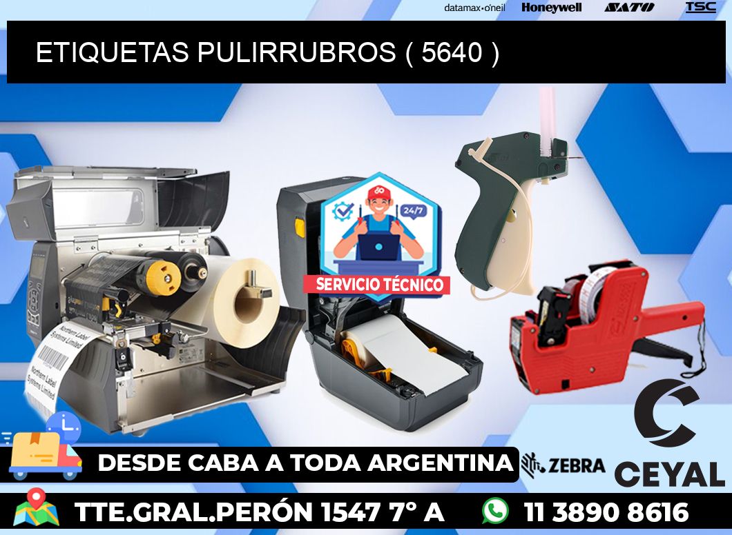 ETIQUETAS PULIRRUBROS ( 5640 )