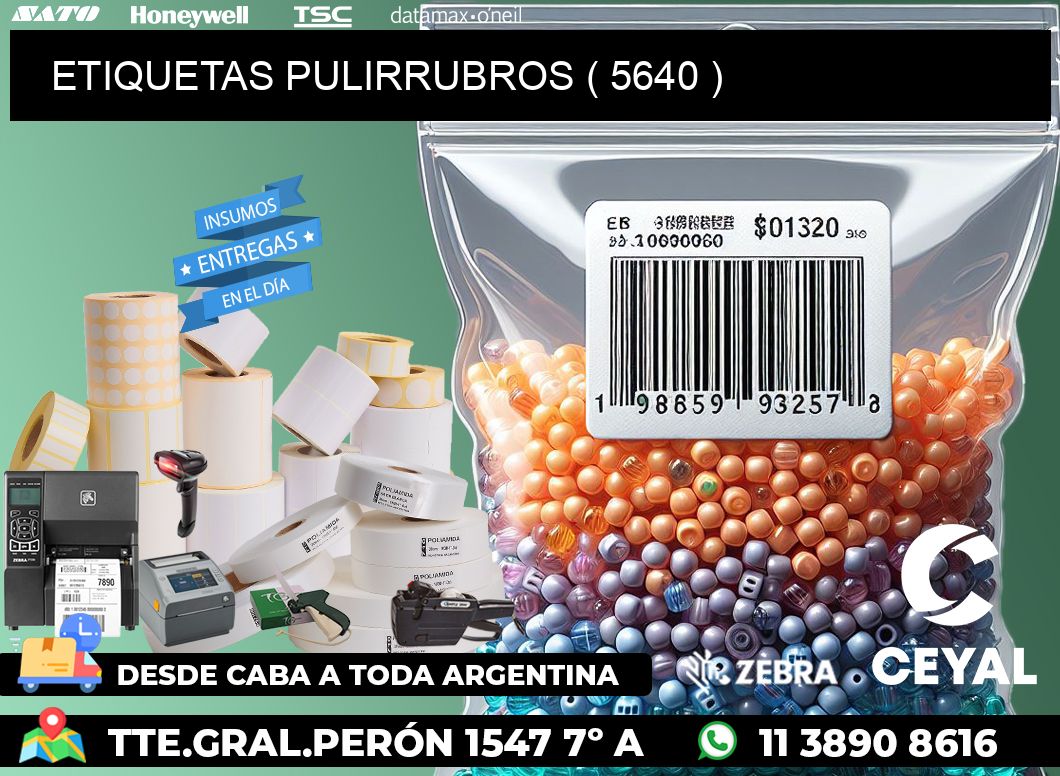 ETIQUETAS PULIRRUBROS ( 5640 )