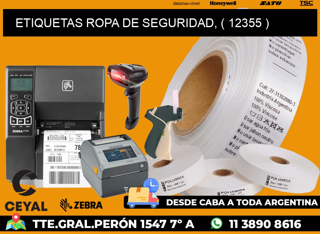 ETIQUETAS ROPA DE SEGURIDAD, ( 12355 )