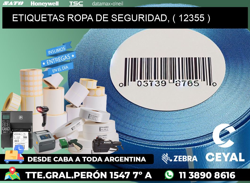 ETIQUETAS ROPA DE SEGURIDAD, ( 12355 )