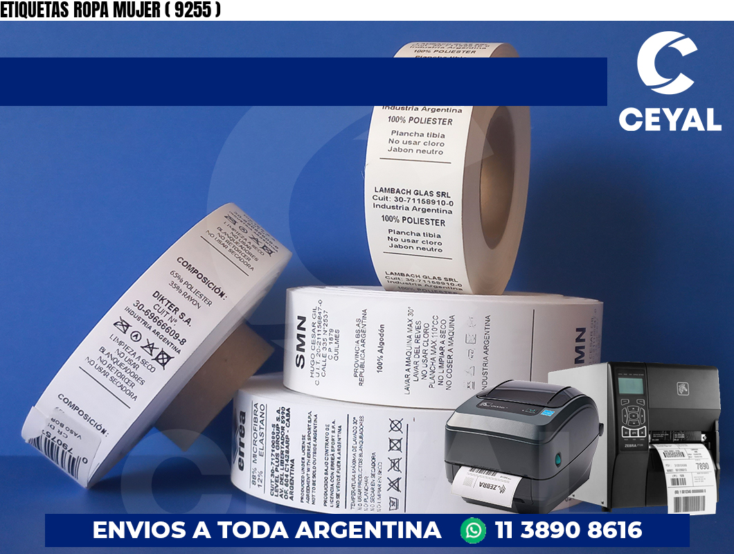 ETIQUETAS ROPA MUJER ( 9255 )