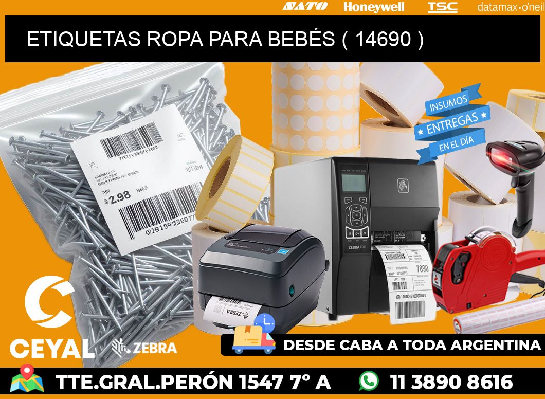 ETIQUETAS ROPA PARA BEBÉS ( 14690 )