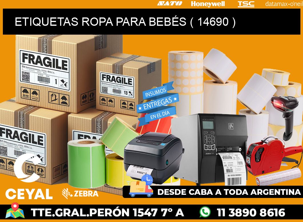 ETIQUETAS ROPA PARA BEBÉS ( 14690 )