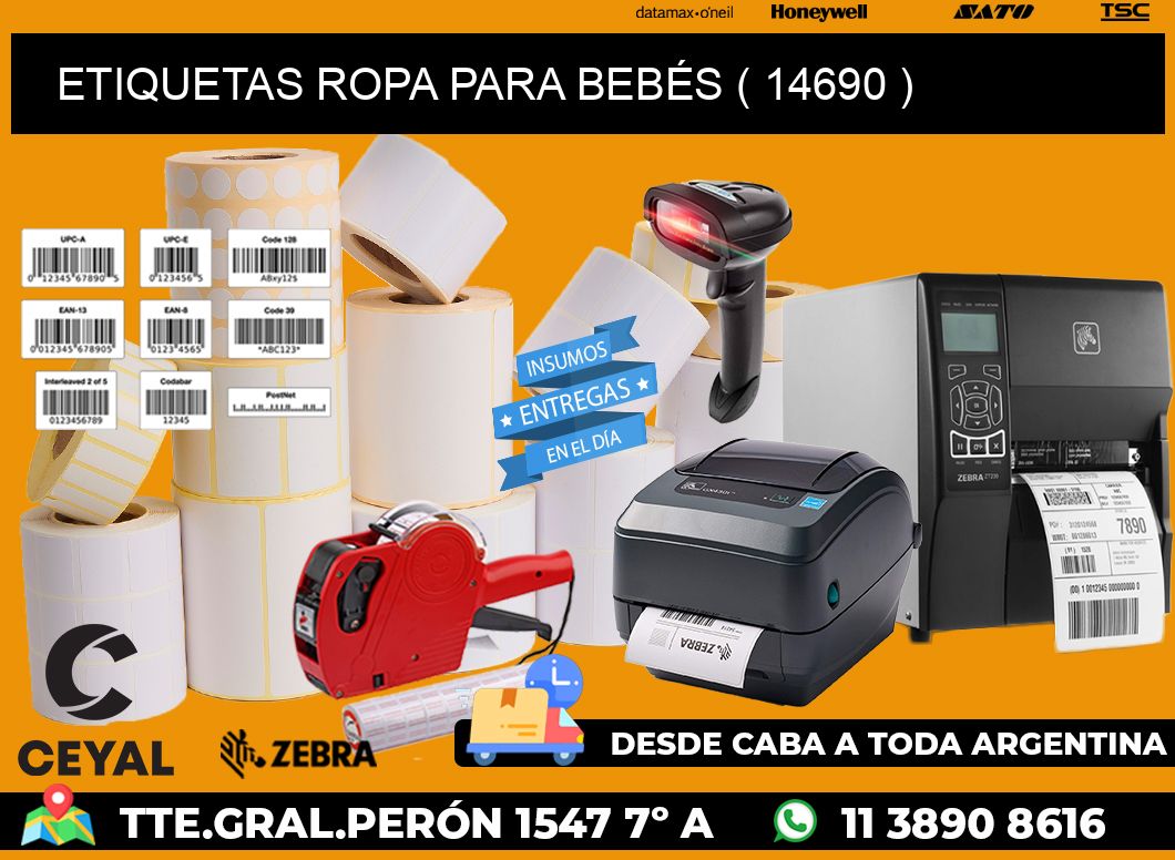 ETIQUETAS ROPA PARA BEBÉS ( 14690 )