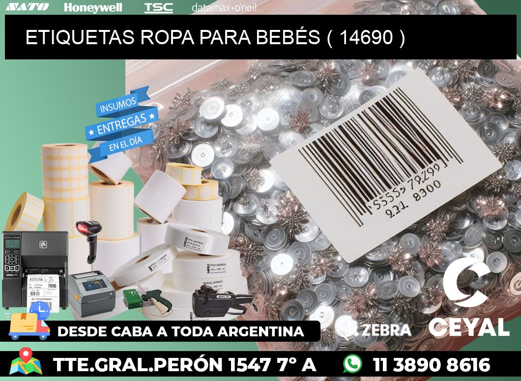 ETIQUETAS ROPA PARA BEBÉS ( 14690 )