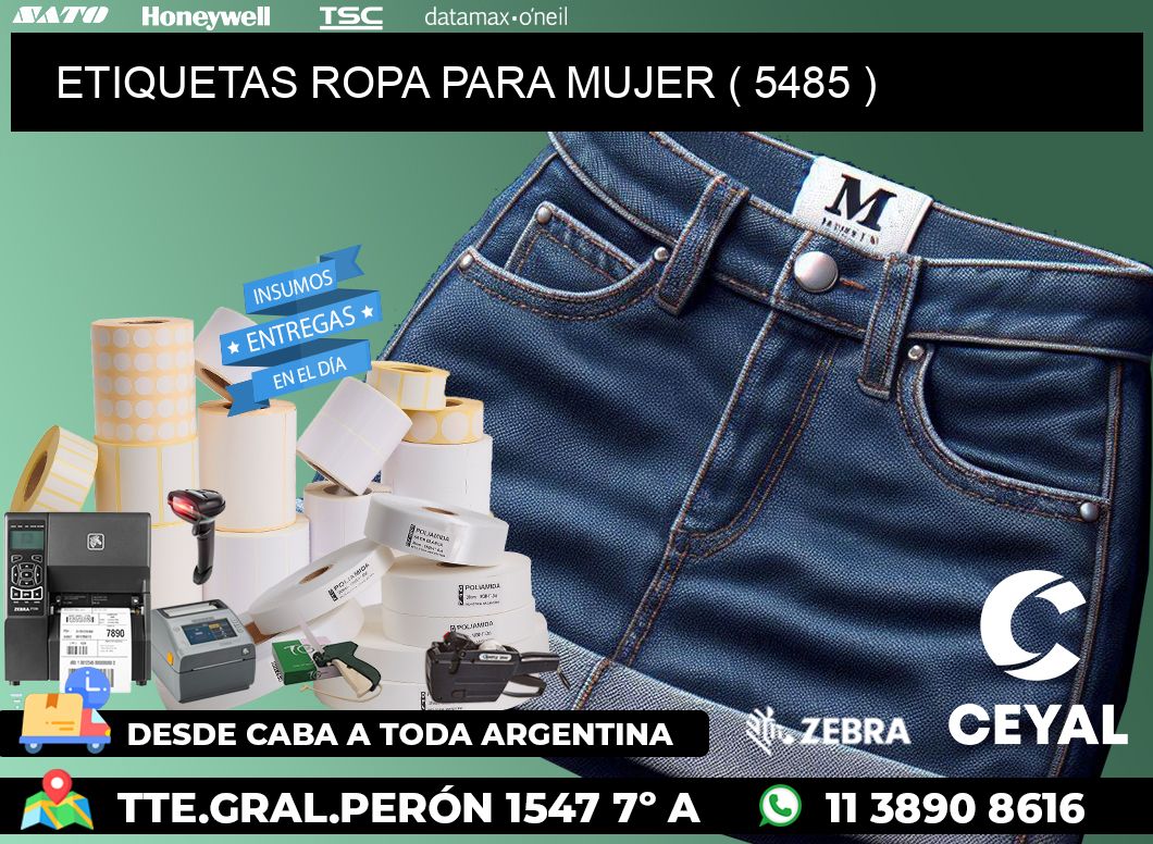 ETIQUETAS ROPA PARA MUJER ( 5485 )