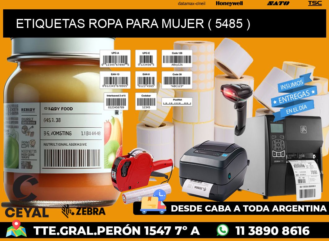 ETIQUETAS ROPA PARA MUJER ( 5485 )
